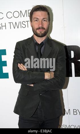 Cast & Gäste zusammenstellen für die irische Filmpremiere von "The O'Briens Movie' im G Hotel & Auge Kino, Galway.  Mitwirkende: Liam McMahon Where: Galway, Irland bei: 20 September 2013 Stockfoto