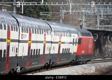 Öffentliche Verkehrsmittel in Genf Swiss Stockfoto