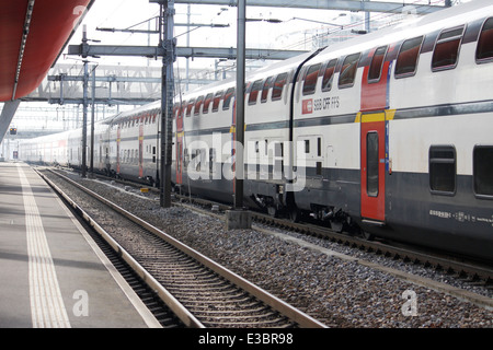 Öffentliche Verkehrsmittel in Genf Swiss Stockfoto