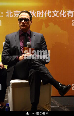 Shanghai, China. 20. Juni 2014. Schauspieler Jean-Claude Van Damme besucht "Pfund Fleisch" Pressekonferenz während der 17. internationalen Filmfestival Shanghai in Shanghai, China am Freitag, 20. Juni 2014. © TopPhoto/Alamy Live-Nachrichten Stockfoto