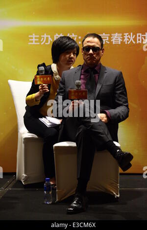 Shanghai, China. 20. Juni 2014. Schauspieler Jean-Claude Van Damme besucht "Pfund Fleisch" Pressekonferenz während der 17. internationalen Filmfestival Shanghai in Shanghai, China am Freitag, 20. Juni 2014. © TopPhoto/Alamy Live-Nachrichten Stockfoto