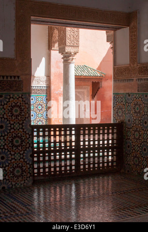 Saadian Gräber in Marrakesch, Marokko, Nordafrika. Stockfoto