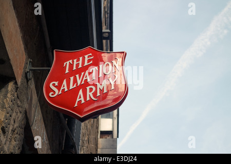 Heilsarmee Zeichen in Edinburghs Altstadt Stockfoto