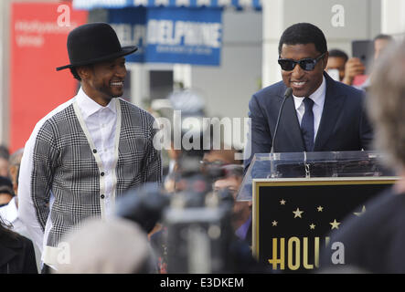 Songwriter/Produzent Kenny "Babyface" Edmonds Zeremonie zu ehren ihn mit dem 2508th Stern auf dem Hollywood Walk of Fame Fe Stockfoto