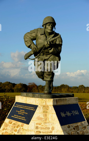 D-Day, Richard D. Winters Denkmal, Utah Beach, Sainte-Marie-du-Mont, Manche, Normandie, Frankreich Stockfoto