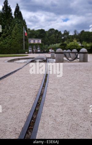 Rethondes Clearing / Lichtung des Waffenstillstandes / Clairière de l'Armistice, WWI Gedenkstätte und Museum, Wald von Compiègne, Frankreich Stockfoto