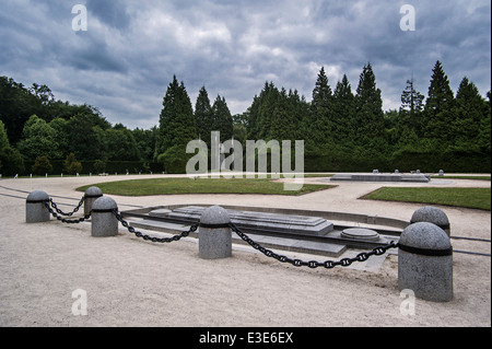 Rethondes Clearing / Lichtung des Waffenstillstandes / Clairière de l'Armistice, WWI Memorial und Statue von Foch, Compiègne, Frankreich Stockfoto