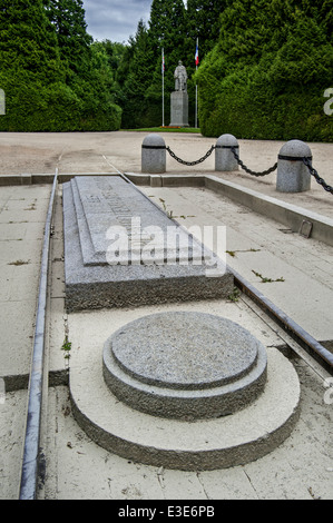 Rethondes Clearing / Lichtung des Waffenstillstandes / Clairière de l'Armistice, WWI Memorial und Statue von Foch, Compiègne, Frankreich Stockfoto