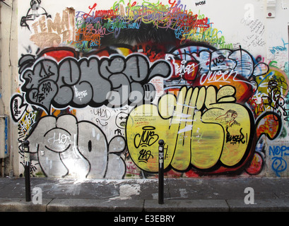 Graffiti an der Wand des Hauses von Serge Gainsbourg, rue de Verneuil, Paris, linken Ufer, Frankreich, französischer Sänger und Schauspieler Stockfoto