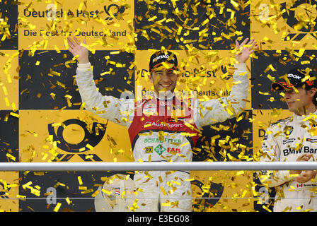 DTM (Deutsche Tourenwagen Masters) 2013-Saisonfinale auf dem Hockenheimring Featuring: Mike ROCKENFELLER wo: Hockenheim, Deutschland bei: 20. Oktober 2013 *** Stockfoto