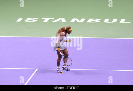 TEB BNP Paribas WTA Championships 1. Tag-match zwischen Serena Williams USA und Angelique Kerber Deutschlands im Sinan Erdem Dome 22. Oktober 2013 in Istanbul, Türkei. Im Bild: Serena Williams, USA.  Ort: Istanbul, Türkei wenn: 22. Oktober 2013 Stockfoto