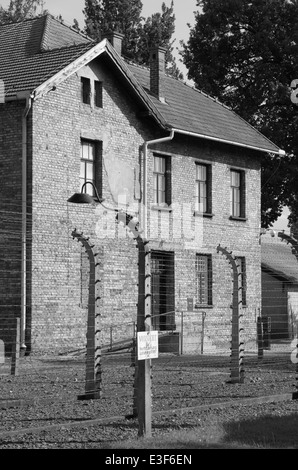 Baracke im KZ Auschwitz, Polen Stockfoto