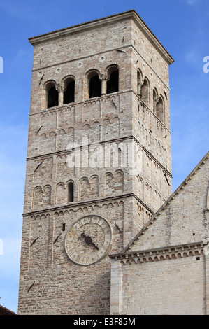 Bell Tower von Rufino Kathedrale Saint in Assisi, Italien Stockfoto