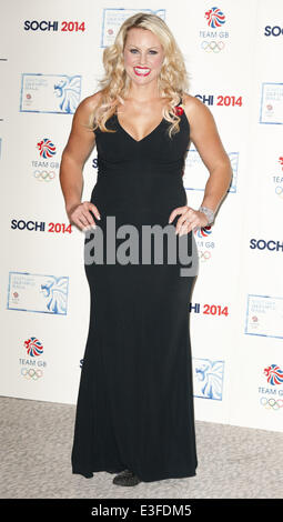 Britische Olympia Ball - Ankünfte mit: Chemmy Alcott wo: London, Vereinigtes Königreich bei: 30. Oktober 2013 Stockfoto