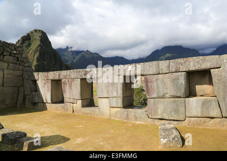 Tempel der drei Fenster in Machu Picchu, Cusco, Peru. Stockfoto