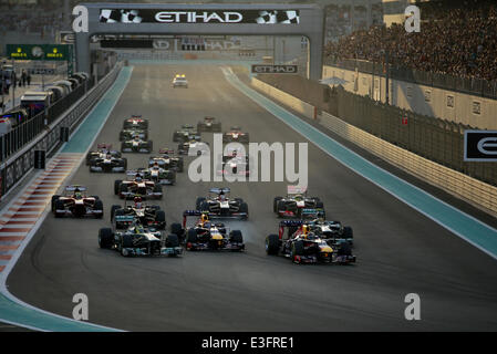 2013 Abu Dhabi Grand Prix in der Yas Marina circuit - Rennen wo: Abu Dhabi, Vereinigte Arabische Emirate: 3. November 2013 Stockfoto