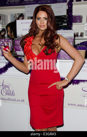 Amy Childs Posen bei einem Fototermin auf The Ideal Home Show an Weihnachten im Earls Court Featuring statt: Amy Childs wo: London, Vereinigtes Königreich bei: 13. November 2013 Stockfoto