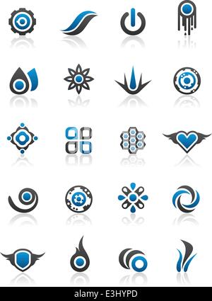 Satz von 20 Design-Elemente und verschiedene Grafiken Stock Vektor