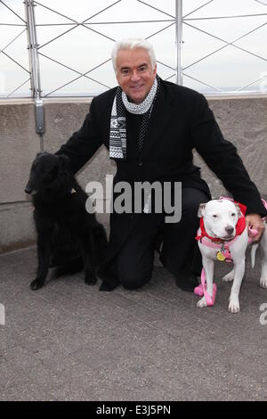 ESB Vertrauen Host Schauspieler, Autor, Broadway Star, John O'Hurley, zu Ehren der NBC National Hund zeigen mit: John O'Hurley und mans beste Freunde wo: NYC, New York, Vereinigte Staaten von Amerika bei: 26. November 2013 Stockfoto