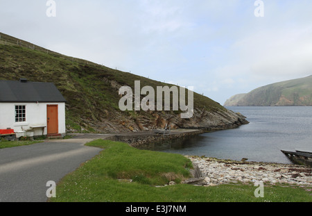 Anzeigen von Saxa vord über burra Firth von fiska Wick unst Shetland Schottland juni 2014 Stockfoto