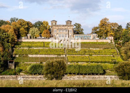 Lignerschloss (Schloss) in Dresden Elbe River Valley, Sachsen, Deutschland Stockfoto