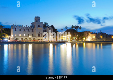 Die Strandpromenade von Hauptstadt der Insel Kos in Griechenland Stockfoto