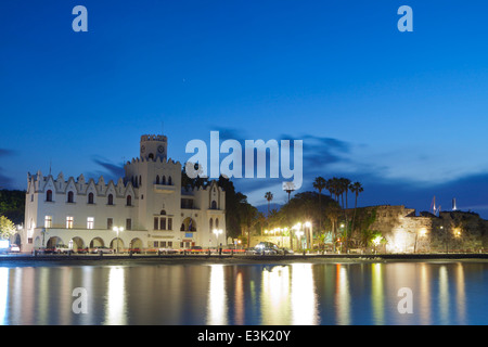 Die Strandpromenade von Hauptstadt der Insel Kos in Griechenland Stockfoto