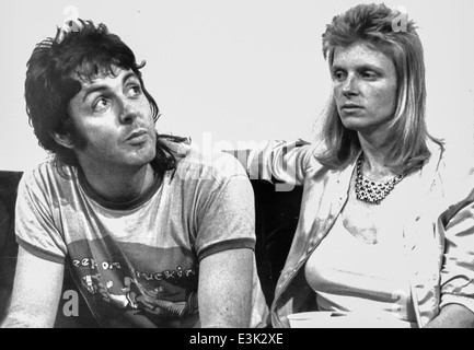 Paul Mccartney und seine Frau Linda Eastman, 1973 Stockfoto