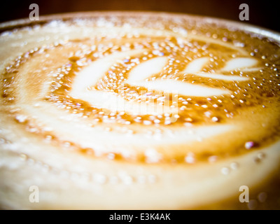 Nahaufnahme von cappuccino Stockfoto