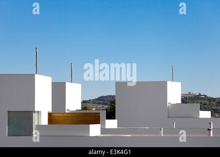 Haus in Valadas, Montemor-o-Novo, Montemor-o-Novo, Portugal. Architekt: Carrilho da Graça, Arquitecto, 2012. Höhe von kubisch Stockfoto