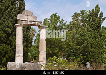 Die antiken griechischen und römischen Stadt und Agora auf die Insel Kos in Griechenland Stockfoto