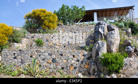 Lipari Island, Äolischen Inseln Obsidian Stein, Messina, Sizilien, Italien Stockfoto