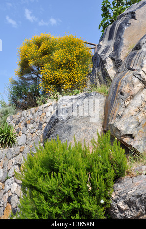 Lipari Island, Äolischen Inseln Obsidian Stein, Messina, Sizilien, Italien Stockfoto