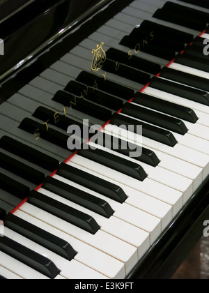 Klavier Steinway und Sons Showroom, NYC, USA Stockfoto