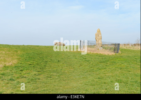 Die Rollright Stones in der Nähe der englischen Dorf von Long Compton in den Cotswolds, Oxfordshire, England, UK Stockfoto