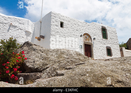 Höhle der Apokalypse waren Heilige Ioannis der Evangelist schrieb die Offenbarung. Insel Patmos, Griechenland Stockfoto