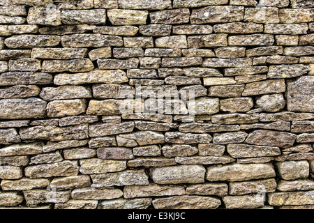 Trockensteinmauer Stockfoto