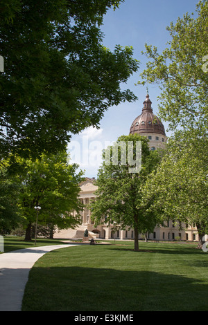 Topeka, Kansas - die Kansas state Capitol Gebäude. Stockfoto