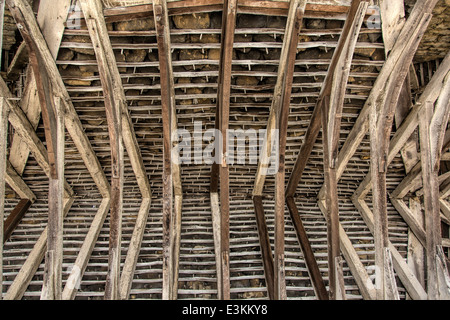 Alte Holz-Dach Stockfoto