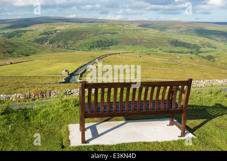 Blick über den Buttertubs Pass in Yorkshire Dales National Park. Yorkshire, England, Vereinigtes Königreich Stockfoto