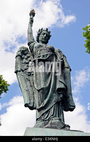 Geflügelte Statue von Sieg zu den Großen Krieg 1914-1918, Leominster, herefordshire, England, UK, Westeuropa. Stockfoto