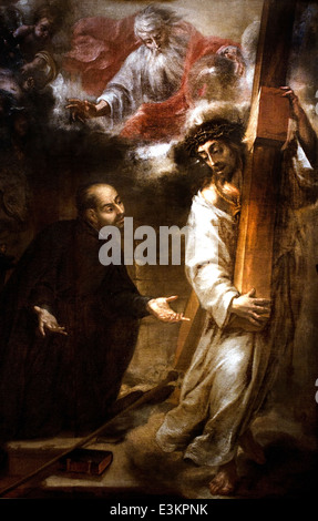 Erscheinung Christi, San Ignacio (Ignatius von Loyola) Weg von Rom 1660 Juan de Valdés Leal 1622-1672 Spanien Spanisch Stockfoto