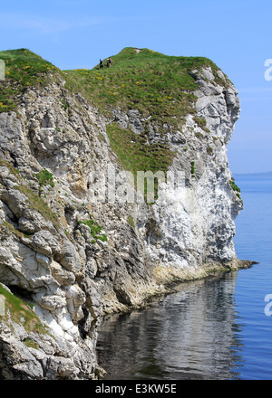 Spektakuläre Lage in Kinbane Head an der Causeway-Küste in Nordirland, gleich außerhalb von Ballycastle Stockfoto