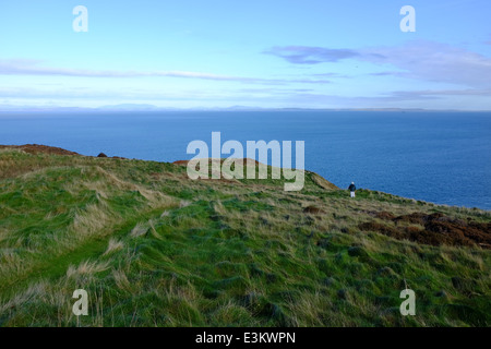 Blick auf die Bucht von Luce aus Mull of Galloway Stockfoto