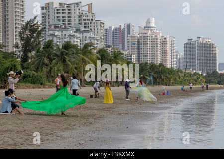 CHINA Hainan Insel Sanya Sanya Tropicks Hochzeit Foto-session Stockfoto