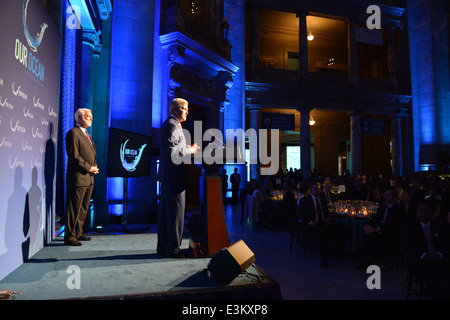 Secretary Kerry liefert Hinweise auf die "Unser Meer" Konferenz Abendempfang Stockfoto