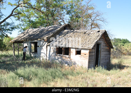 Altes Haus am Deer flach National Wildlife Refuge Stockfoto