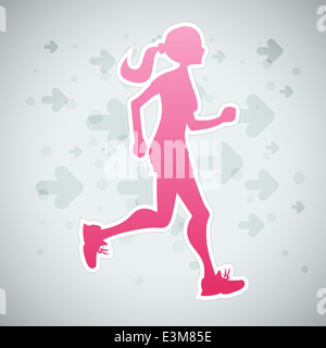 Vektor-Illustration einer Frau, die Übung ausführen. Stockfoto