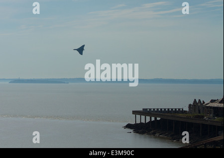 Vulcan Bomber Militärflugzeuge, früher von der britischen RAF an der Weston Air Festival Oldenburg Birnbeck Pier Stockfoto