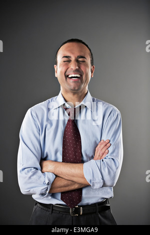 Geschäftsmann, lachen Stockfoto
